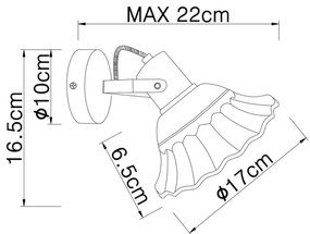 Globo 54050-1 - Nástenné bodové svietidlo JOWITA 1xE27/40W/230V