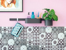 Hansgrohe WallStoris, odkladacia polička, čierna matná, HAN-27913670
