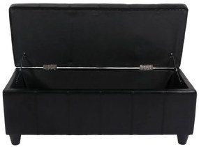 Skladovacia lavica Krien 112 x 45 x 45cm - Čierna