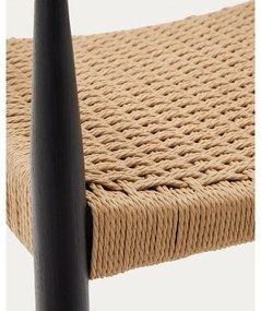 Jedálenská stolička z dubového dreva v čierno-prírodnej farbe v súprave 2 ks Analy – Kave Home