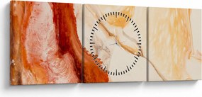 Obraz - Abstraktná maľba (s hodinami) (90x30 cm)