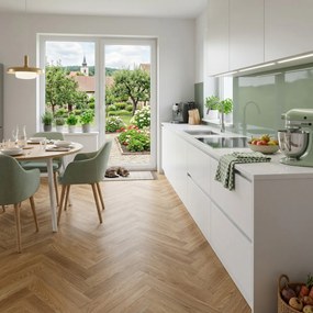 Egibi, Vinylová podlaha kliková Canadian Design Herringbone London, 625 x 125 mm