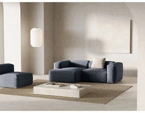 Sivomodrá menčestrová rohová pohovka (ľavý roh/s leňoškou) Bergano – Cosmopolitan Design