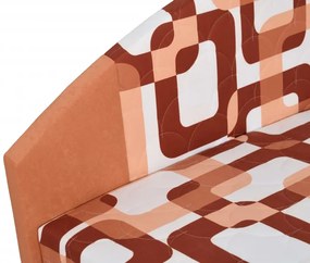 Polohovacie manželská posteľ Vesna, 200x160, hnedá vzor / hnedá (215/52)