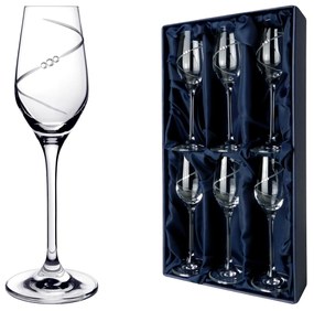 ELITE GLASS Silhouette - poháre na likér so Swarovski® Elements | sada 6 ks