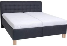 Čalúnená posteľ s matracom a úložným priestorom VIOLET 180x200 cm antracit PO0020
