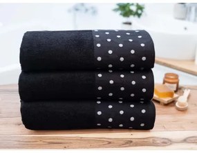 Bambusový uterák 50 × 100 cm ‒ Sofia čierny