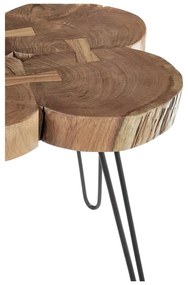 Odkladací stolík s doskou z akácie 50x50 cm Nandri – Premier Housewares