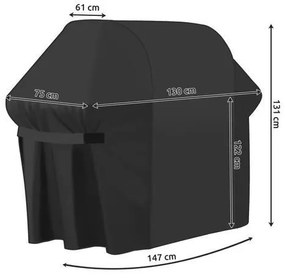 Krycia plachta na záhradný gril 131x130x75 cm