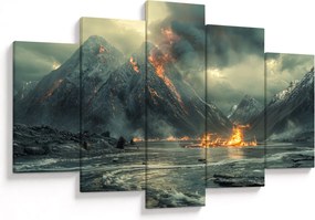 Obraz - Erupcia sopky (150x105 cm)