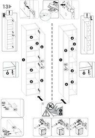 Kúpeľňová skrinka vysoká Capri 800 2D dub kraft zlatý