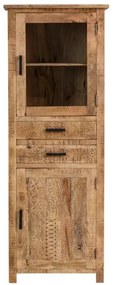 furniture-nabytek.cz - Masívna vitrína Mumbai z mangového dreva, lakovaná, hnedá