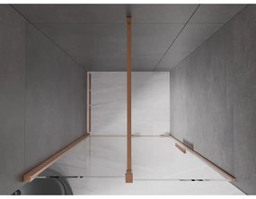 Mexen Velar, posuvné dvere do otvoru 120x200 cm, 8mm číre sklo, medená matná, 871-120-000-01-65