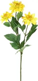 Umelá kvetina Georgína 75 cm, žltá%