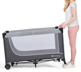 KINDERKRAFT - Cestovná postieľka LEODY šedá