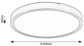 Rabalux 71428-LED Stm. kúp. stropné svietidlo ALENZO LED/24W/230V IP44 biela + DO