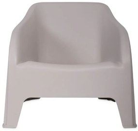 PETRA ARMCHAIR plastové kreslo, sivé