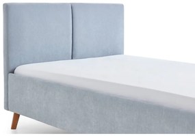 Svetlomodrá čalúnená dvojlôžková posteľ s roštom 140x200 cm Piano – Meise Möbel