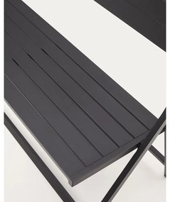 Čierna kovová záhradná lavica Torreta – Kave Home