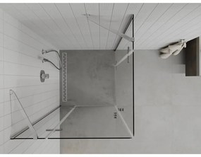 Mexen Roma Duo, sprchovací kút 90 (dvere) x 90 (dvere), 6mm číre sklo, chrómový profil, 854-090-090-02-00