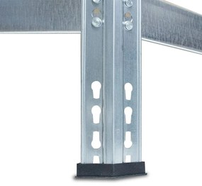 Kovový regál CORNER BUDGET PACK 180x190x190x40 cm, 4x HDF polica, zinok