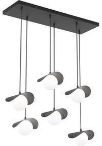 Luster na lankách RITUAL 6xG9/8W/230V čierna