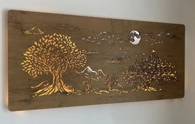 Svietiaci obraz na stenu Štyri stromy