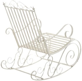 Kovové hojdacie kreslo Smile - Biela antik