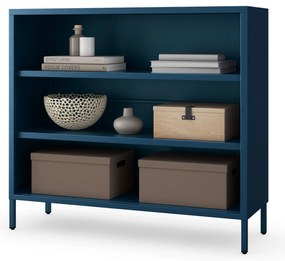 Nízky policový regál LUCA, 1000 x 900 x 350 mm, Modern: tmavomodrá farba