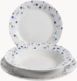 Porcelánová súprava riadu Bloom, 6 osôb, 18 ks