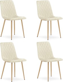 Set 4 kresiel TURIN - béžový zamat