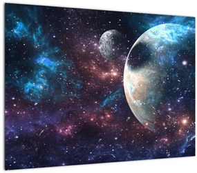 Sklenený obraz vesmíru (70x50 cm)
