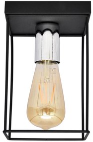 Stropné svietidlo FINN 1xE27/15W/230V čierna/chróm