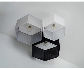 Duolla - Prisadený luster ROLLER TRIO HEX 3xE27/15W/230V čierna/šedá/biela