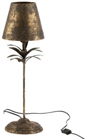 Čierno-zlatá kovová stolná lampička Van Antique gold - Ø 22 * ​​60 cm