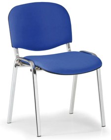 Konferenčná stolička VIVA, chrómované nohy, modrá