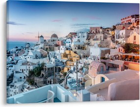 Obraz - Súmrak v Santorini (70x50 cm)