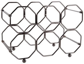 Sivý kovový skladací držiak na víno PT LIVING Honeycomb
