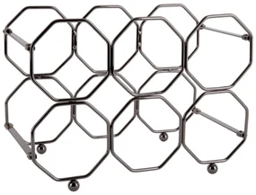 Sivý kovový skladací držiak na víno PT LIVING Honeycomb