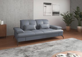 XXXLutz 2,5-MIESTNA POHOVKA, sivomodrá, pravá koža Sit & More - Sedačky - 00014401211D