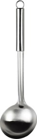 Nerezová naberačka BASIC KITCHEN 34,5 cm strieborná