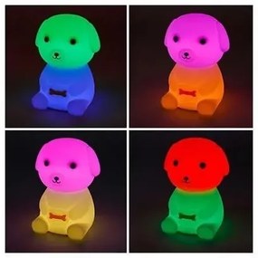 LED RGB stmievateľné dobíjacie detské nočné svetlo LED/2,5W/5V 3000K 1200 mAh pes