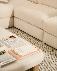 Béžová ženilková rohová pohovka (ľavý roh/s leňoškou) Alea – Kave Home