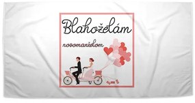 Sablio Uterák Blahoželám novomanželom - 30x50 cm