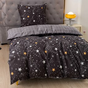 Flanelové obliečky z mikrovlákna STELLAR tmavo sivé Rozmer obliečky: 70 x 90 cm | 140 x 200 cm