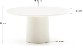 Betónový okrúhly Záhradný konferenčný stolík ø 85 cm Albanella – Kave Home