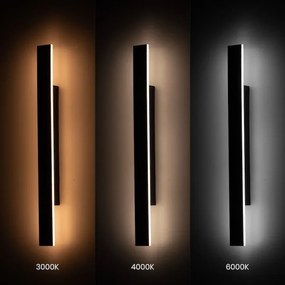 LED Vonkajšie nástenné svietidlo WOW LED/11W/230V 3000/4000/6000K 60 cm IP54 čierne