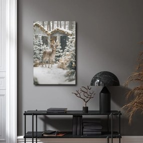 Vianočný obraz zimná rozprávka v lese