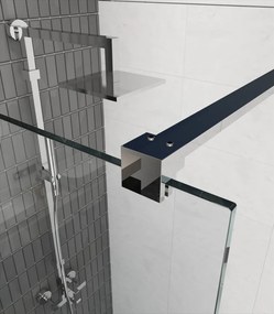 Erga Paris, sprchová zástena Walk-In 100x200 cm, 8mm šedé sklo, chrómový profil, ERG-V02-PARIS-100x200-GR-CR