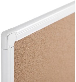 Bi-Office Korková nástenka ANTI-MICROBIAL, 900 x 600 mm, biely rám